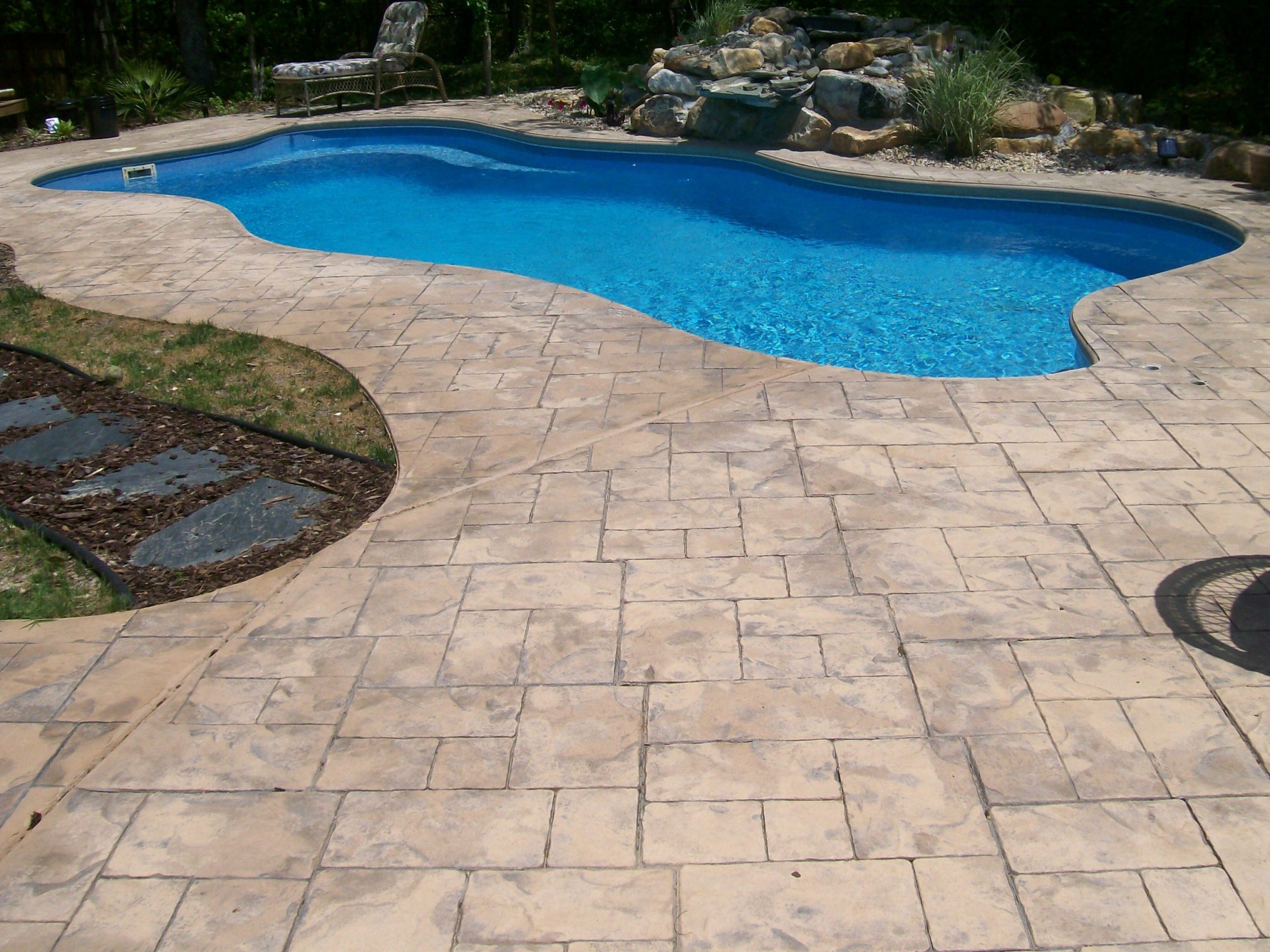 stamped pool deck